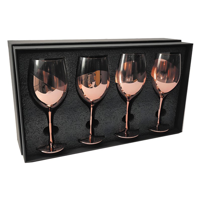 Set De 4 Copas De Vino Encobrizadas