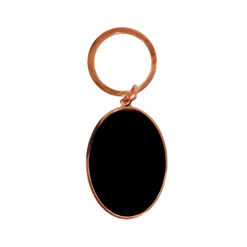 Llavero Ovalado Encobrizado Negro